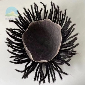 100 perruques en <span class=keywords><strong>cheveux</strong></span> humains pour Afro-Américains, <span class=keywords><strong>coupe</strong></span> en bol, fabrication de dreadlocks, tresses, toupet pour hommes, <span class=keywords><strong>cheveux</strong></span> indiens Remy, dentelle de 6 pouces - Product Image 3