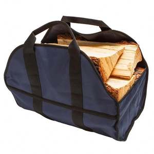Porte-bûches en toile imperméable avec poignée, grande capacité, sac de transport pour bois de chauffage, porte-bois de cheminée, sac fourre-tout - Product Image 2
