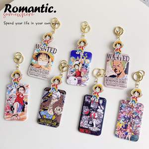 Venta al por mayor Anime Luffy Chopper <span class=keywords><strong>Zoro</strong></span> tarjeteros llavero juguete dibujos animados ABS estudiante ID autobús nombre tarjeta funda protectora tarjeta - Product Image 1