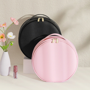 <span class=keywords><strong>2025</strong></span> thời trang trang điểm túi công suất lớn du lịch mỹ phẩm trường hợp không thấm nước xách tay Vòng trang điểm tổ chức Trường hợp với Led Gương - Product Image 5