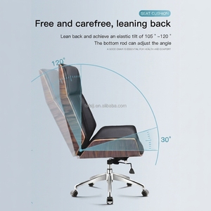 High Back Leather Executive <strong>Chair</strong> Aluminum 5-Star Base Modern Design <strong>Swivel</strong> Office <strong>Chair</strong> with Synthetic Leather on <strong>Sale</strong> - Product Image 3