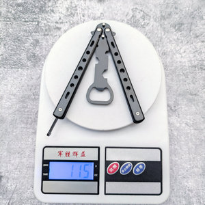 Ouvre-bouteille papillon style <span class=keywords><strong>Balisong</strong></span>, ouvre-bouteille pliable EDC en acier inoxydable avec étui de poche, cadeau pour homme, ouvre-bouteille pour bière - Product Image 3