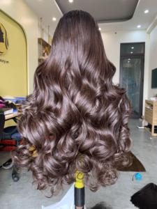 Cheveux remy vierges les plus populaires meilleure vente de beaux paquets ondulés vietnames avec dentelle frontale - Product Image 4