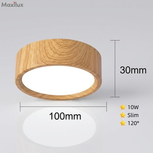 <span class=keywords><strong>Spot</strong></span> lumineux moderne en <span class=keywords><strong>bois</strong></span> pour <span class=keywords><strong>plafond</strong></span>, éclairage simple pour couloir, downlight pour cuisine et salon (montage en surface) - Product Image 3