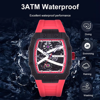 Montre Homme Luxe Squelette à Quartz avec Bracelet en Caoutchouc Japonais, Marque Privée – Grande Vente