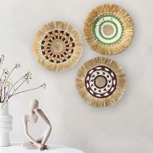 Decoración de oficina de contabilidad letras de ratán macramé toallero cesta tejida arte para paredes hogar barato <span class=keywords><strong>putas</strong></span> enlace de lujo Moody - Product Image 1