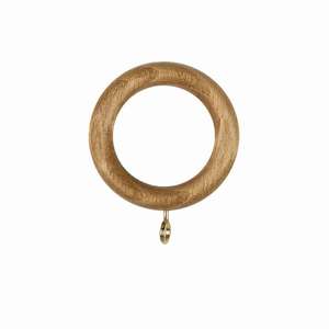 IDEAS WOOD LINE - SET DI 8 ANELLI PER TENDA IN LEGNO, COLORE FICHI - Product Image 1