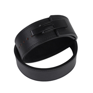 Ceinture de soutien lombaire en cuir PU grain litchi pour entraînement fitness, squat, soulevé de terre, musculation, powerlifting, développé couché - Product Image 3