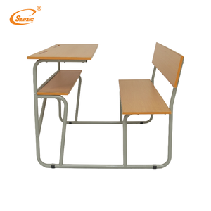 कॉलेज के उपयोग के लिए वाटरप्रूफ डबल दराज के साथ पेशेवर आधुनिक समायोज्य स्कूल डेस्क और चेयर सेट - Product Image 5