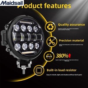 Promotion : Phares auxiliaires LED de 7 pouces pour pare-chocs avant de voiture, feux de route transfrontaliers, éclairage de travail, feux de conduite <span class=keywords><strong>12V</strong></span> - Product Image 4