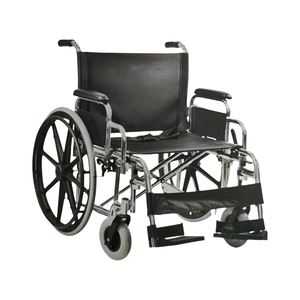 Silla de ruedas manual de servicio pesado con asiento extra ancho y capacidad de 200kg diseñada para pacientes bariátricos y ancianos Material de acero - Product Image 6