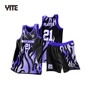 Digitale Print Aangepaste Naam Nummer Logo Basketbal Oefentrui Omkeerbare Shorts Basketbal Heren Shorts Basketbal Uniformen - Product Image 1