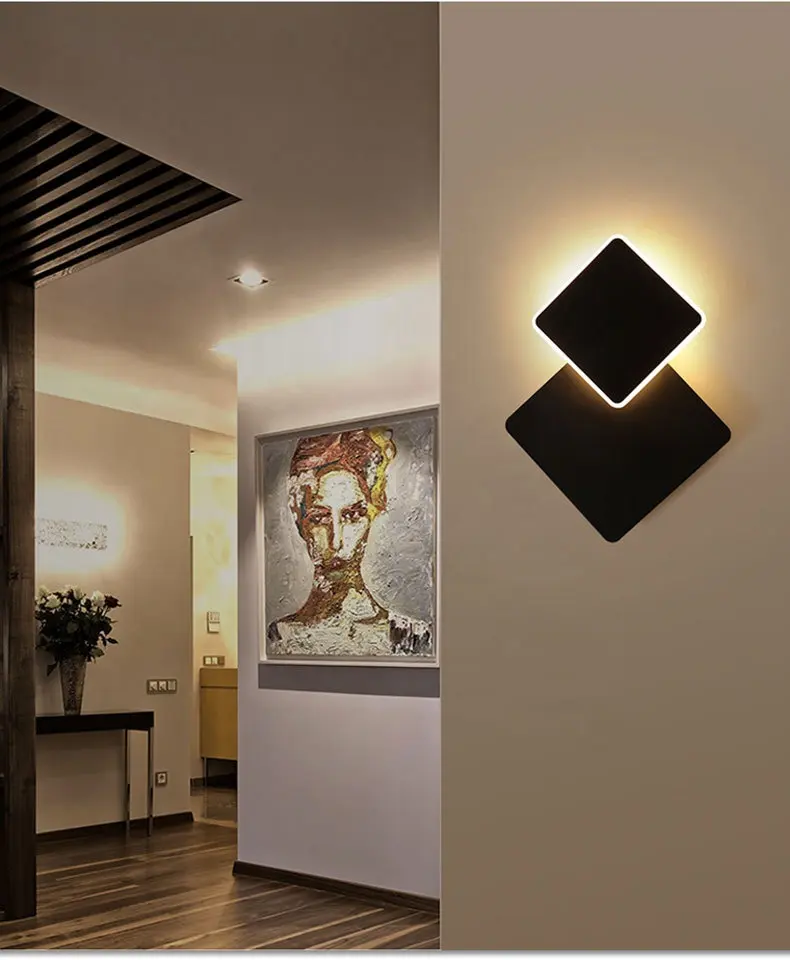 Nordic modern minimalist rotatable wall lamp creative home bedroom corridor wall lamp