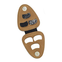 PU Synthetic Leather Guitar Picks Holder Bag 6pcs Celluloid Picks String Instrument Accessories Promotional Business Gifts