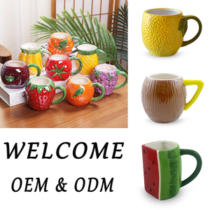 Taza 3D con Diseño de Aguacate, Taza de Fruta de Dolomita Pintada a Mano, Taza de Café de Cerámica 3D con Aguacate - Product Image 4