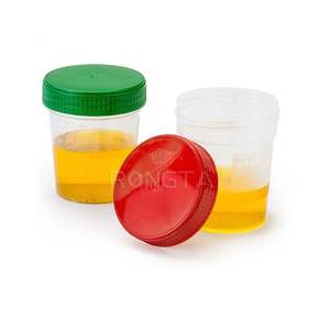 Gobelet d'échantillon d'urine de laboratoire RONGTAI fournisseurs chinois gobelet d'échantillon d'urine jetable stérile individuel de 120ml avec étiquette - Product Image 6