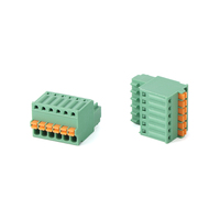 2.5mm Brass Pluggable PCB Connector with Spring Terminal Block