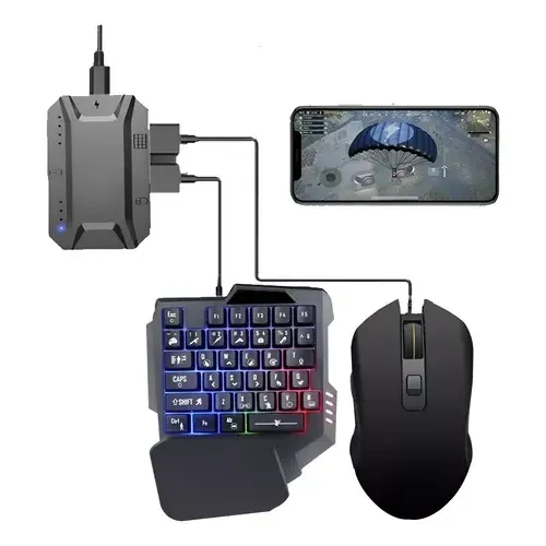 Gaming Trigger Adapter for Keyboard and Mouse on Phone or Tablet by Ele-Gate, ABS Material, Compact Design for Mobile Gaming, Co