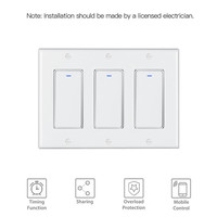 XZJ Tuya casa eléctrica pared inalámbrico iluminación táctil ABS 1/2/3/4GANG Smart Single Interruptor Inteligente Wifi