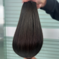 Extensiones de Cabello Humano Virgen Ruso Plano Doble Trama al por Mayor