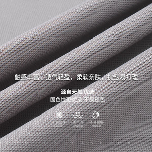 Half Zip Men's Business Polo Shirt Cotton Solid Color Size L Work Wear - Product Image 5