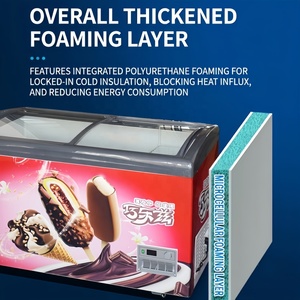 热销玻璃门冰淇淋冷冻柜展示柜闪购展示商用快速冷冻柜冰箱冷藏柜冷冻柜 - Product Image 6