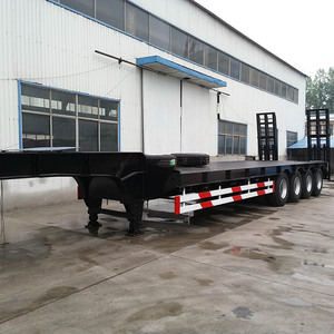Semirremolque Hidráulico Manual de 4 Ejes y 50-80 Toneladas de Alta Calidad, Suministro de Fábrica, Suspensión Mecánica para Transporte de Carga de 50-80 Toneladas - Product Image 1