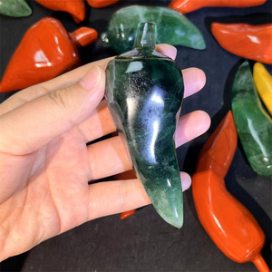 Artesanías de <span class=keywords><strong>Cristal</strong></span> Natural Talladas a Mano: <span class=keywords><strong>Cristal</strong></span> Rojo Pimienta, Jaspe <span class=keywords><strong>Verde</strong></span> Pimienta, Fluorita <span class=keywords><strong>Verde</strong></span> Pimienta en Venta - Product Image 3