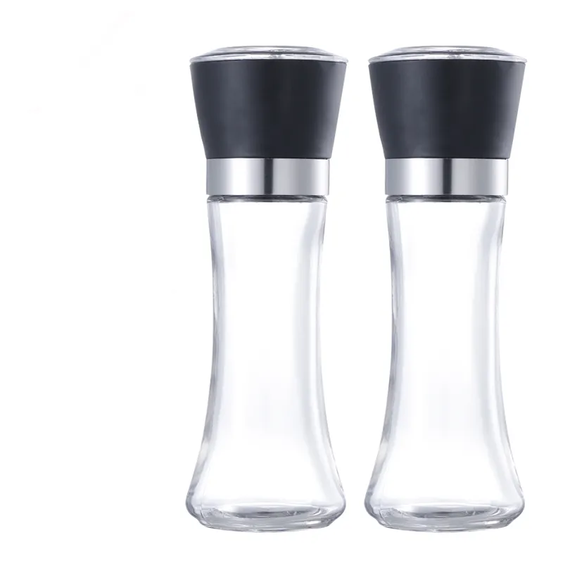 Acrylic Muối Và Hạt Tiêu Xay Có Thể Điều Chỉnh Xách Tay Gia Vị Máy Xay Đặt Nhà Máy Muối Và Hạt Tiêu Shakers