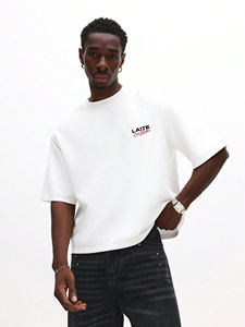 <span class=keywords><strong>Camisetas</strong></span> de Corte Cuadrado con Logotipo Bordado Personalizado al por Mayor, Suministro de Fábrica de Ropa LTD-MT1038, para <span class=keywords><strong>Hombre</strong></span> y Mujer - Product Image 1