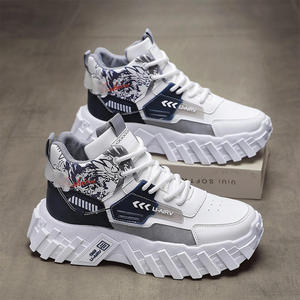 Chaussures de sport respirantes pour hommes avec doublure en peluche, chaussures décontractées pour la marche et la course avec semelle en caoutchouc antidérapante et rehaussante - Product Image 4
