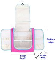 Sac de voyage suspendu à fermeture éclair, motif imprimé tendance, grand format, pour articles de maquillage essentiels, pour hommes et femmes, en tissu nylon