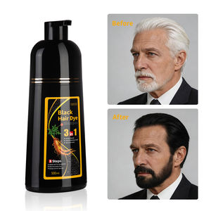 Champú negro 3 en 1 <span class=keywords><strong>para</strong></span> <span class=keywords><strong>barba</strong></span>, colorante y limpiador, ingredientes herbales naturales, textura suave e hidratante, de larga duración - Product Image 6