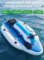 Scooter aquatique gonflable électrique en PVC, jet ski gonflable motorisé avec batterie et pagaie, bateau gonflable portable