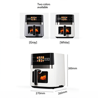 Friteuse à air numérique de haute qualité avec fenêtre de visualisation, commandes tactiles, menus prédéfinis multiples, cuisson sans huile, pour la cuisine domestique