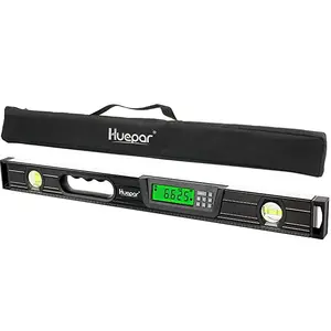 Nivel Electrónico <span class=keywords><strong>Digital</strong></span> Huepar TL60 de Aleación de Aluminio, Herramienta de Medición de 24 Pulgadas con 2 Burbujas de Alta Precisión - Product Image 1
