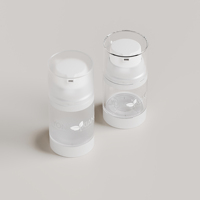 Pot à vide en plastique avec pompe sans air de luxe Logo personnalisé comme PP pour sérum crème pour le visage soins de la peau nettoyant pour le visage emballage de cosmétiques