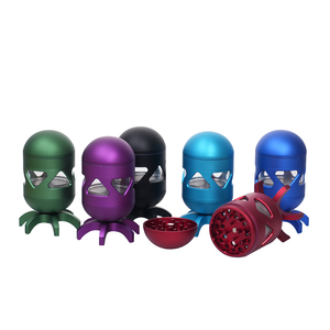 Negozio <span class=keywords><strong>di</strong></span> fumo <span class=keywords><strong>di</strong></span> moda a forma <span class=keywords><strong>di</strong></span> bomba in lega <span class=keywords><strong>di</strong></span> alluminio materiale smerigliatrici <span class=keywords><strong>di</strong></span> alta qualità tabacco manuale smerigliatrice con luce a Led - Product Image 1