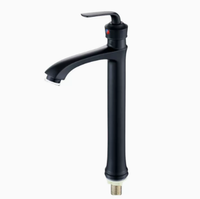 Robinet de lavabo sur colonne à long bec, en zinc, monocommande, eau froide, multicolore, pour projets (vente en gros)