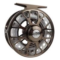 Moulinet de pêche à la mouche en aluminium CNC avec système de frein à disque en carbone, pour gaucher, pour ruisseau, rivière et lac (CNC-VII B05)