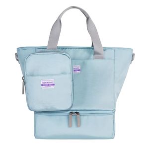 Bolsa de almuerzo aislada, ligera y duradera, con asa, cierre de cremallera, cinta de PP, bolsa térmica, logotipo personalizado, bolsa reutilizable para carrito. - Product Image 3