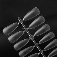 Faux ongles XL en amande, 15 tailles, ultra fins, avec cuticule pré-polie, en gel doux, finition mate, pour salon de manucure
