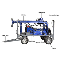 Nouvelle foreuse de puits d'eau diesel sur chenilles FEIYANG JDL-280L, profondeur 280 m, capacité de levage 100 kN, diamètre de forage 350 mm