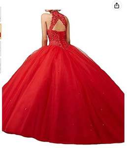 487 शादी की दुल्हन की पोशाक उच्च गुणवत्ता वाले फीता तुले प्रम शाम के कपड़े - Product Image 6