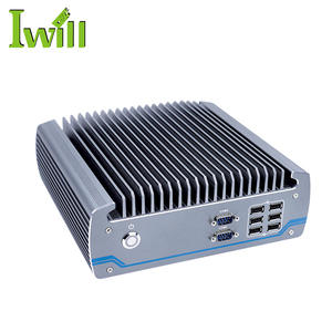 I7-8700T IBOX605 de 8 núcleos Sin ventilador, PC Industrial con soporte 6COM 1 * RS485/RS422/RS232 - Product Image 1