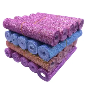 12X52 Zoll Verschiedene Farben Chunky Glitter Stoff Rollen