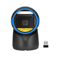 Pemindai Barcode Desktop Omnidirectional 2D QR Hands Free, Kabel USB, Nirkabel 2.4G, untuk Pembacaan di Meja Kasir Supermarket dan Toko Retail