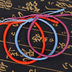 Boho fait à la main diamant <span class=keywords><strong>noeud</strong></span> tissé 12 signes du zodiaque Bracelets mode cordon rouge astrologie Bracelet bijoux pour femmes cadeau d'anniversaire - Product Image 4