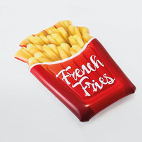 Flotteur de piscine gonflable personnalisé pour frites-Chaise longue gonflable amusante pour la piscine, la plage ou la fête