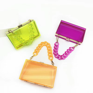New Transparent Acrylic Women's Bag Shoulder Crossbody Bag Personalized Chain Small Square Bag Evening <b>Clutch</b> - Product Image 4